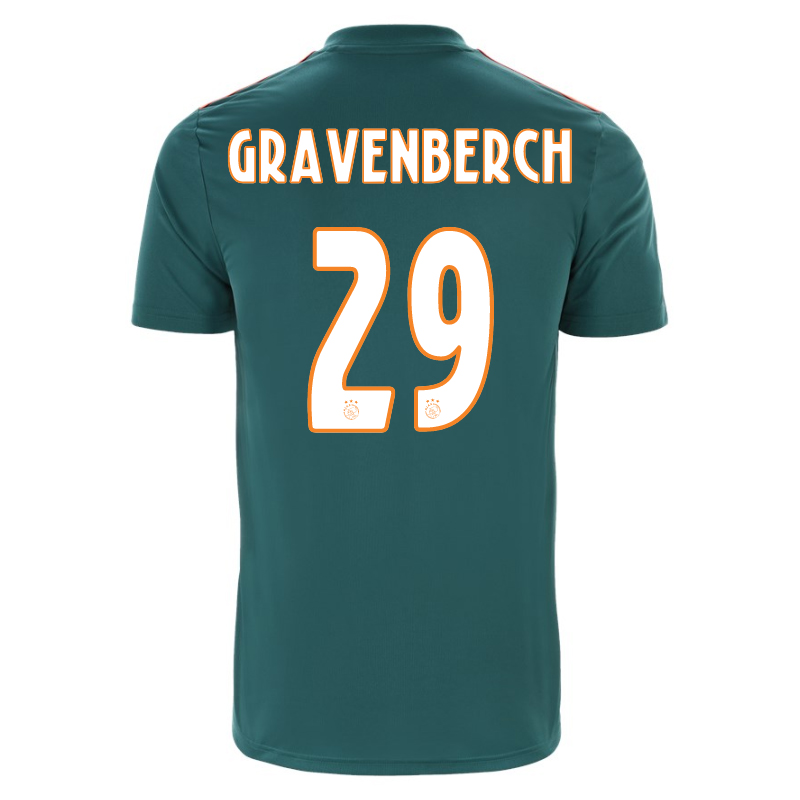 Herren Fußball Ryan Gravenberch 29 Auswärtstrikot Grün Trikot 2019/20 Hemd