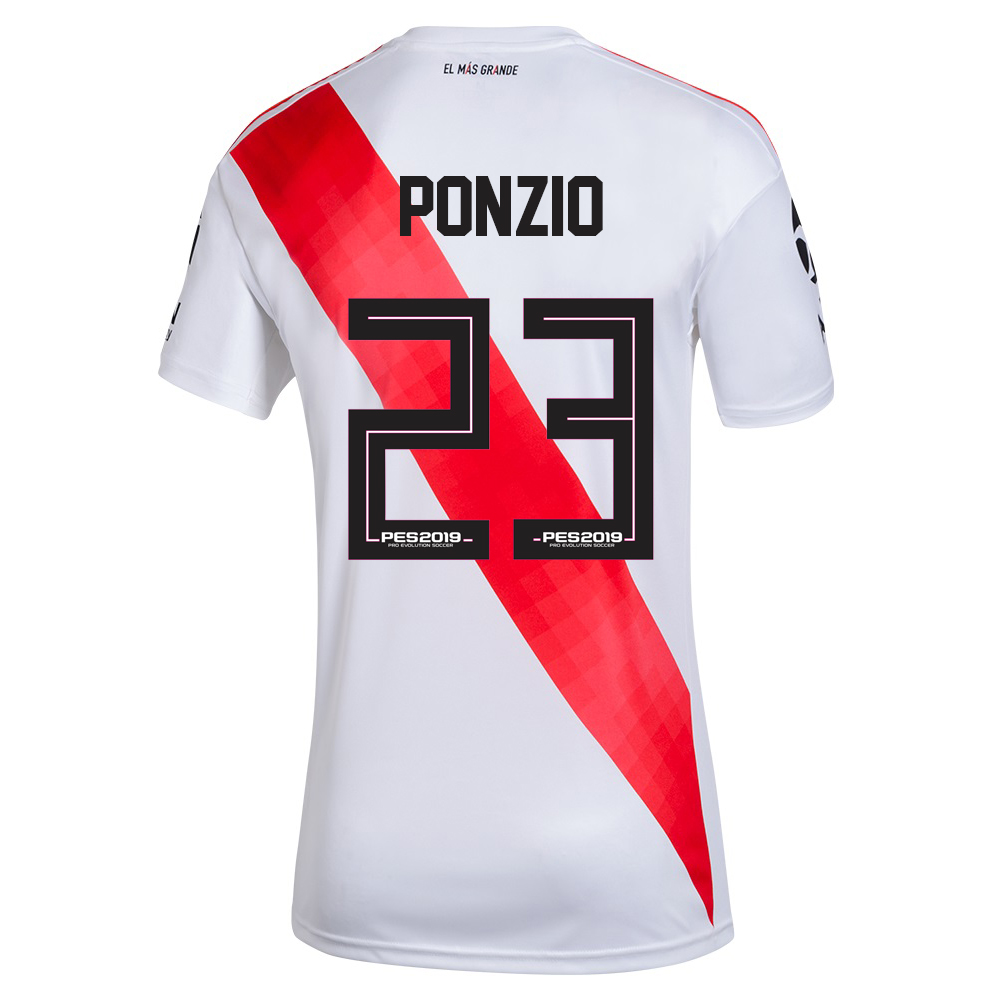 Herren Fussball Leonardo Ponzio 23 Heimtrikot Weiss Trikot 2019 20 Hemd