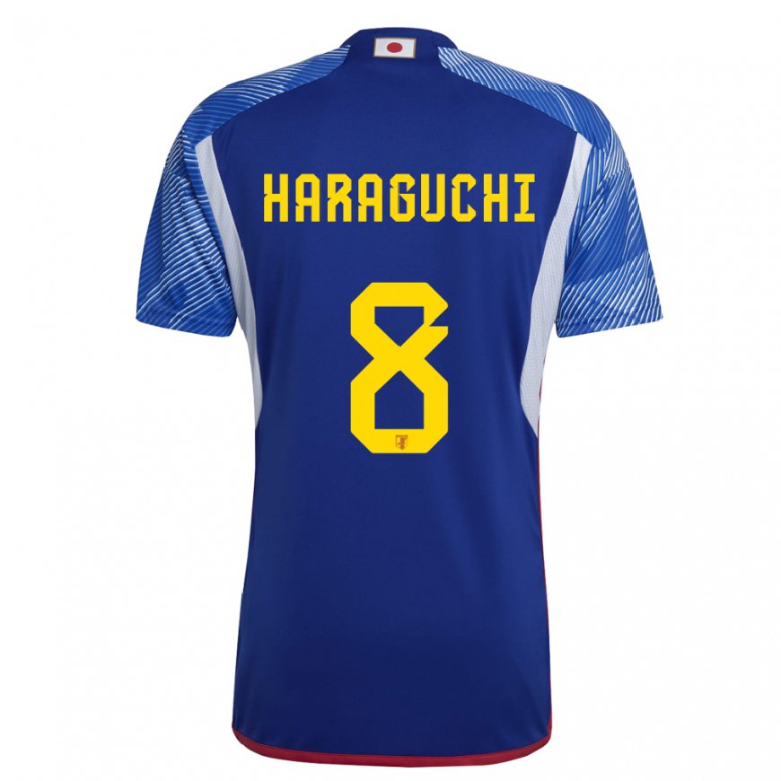 Kandiny Kinder Japanische Genki Haraguchi #8 Königsblau Heimtrikot Trikot 22-24 T-shirt