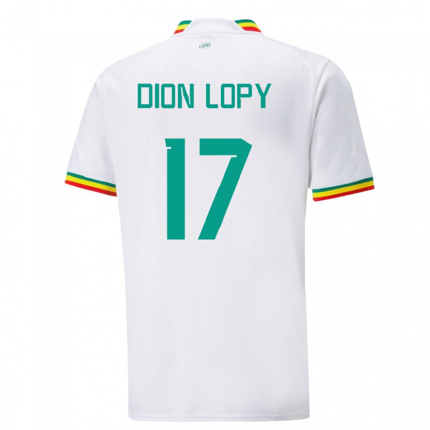 Kandiny Herren Senegalesische Dion Lopy #17 Weiß Heimtrikot Trikot 22-24 T-shirt