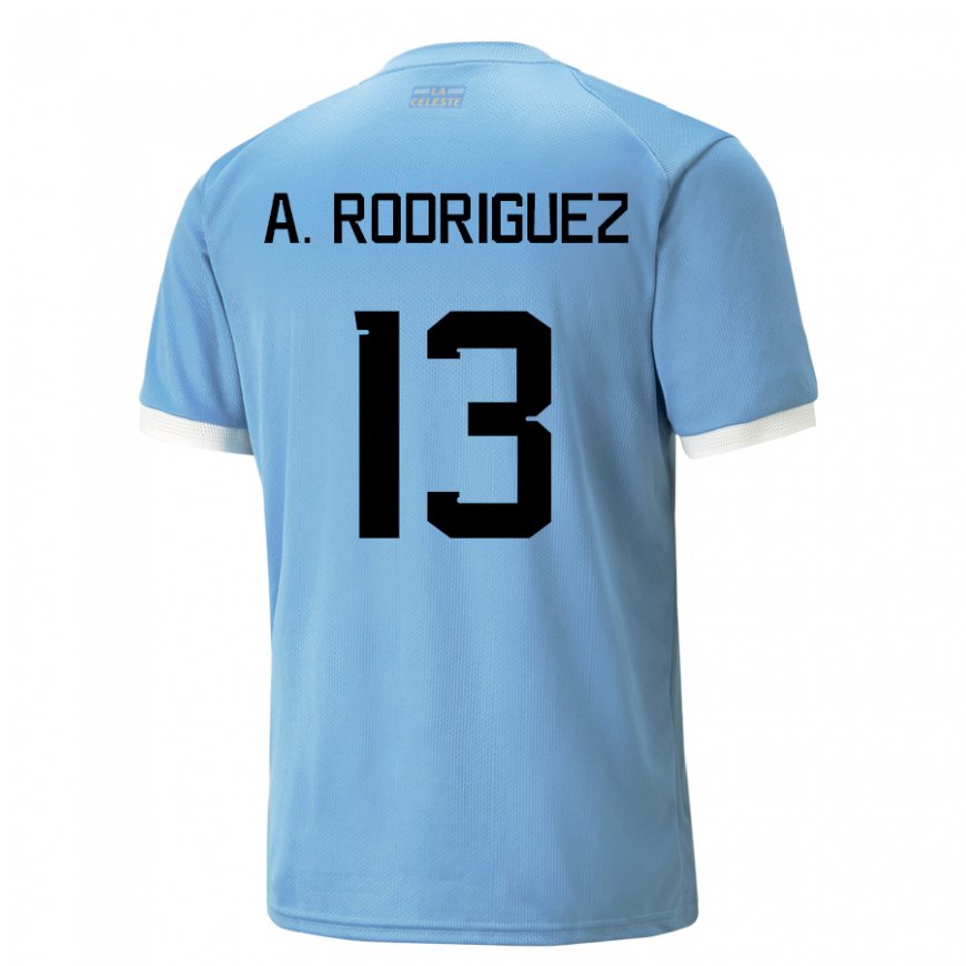 Kandiny Damen Uruguayische Agustin Rodriguez #13 Blau Heimtrikot Trikot 22-24 T-shirt