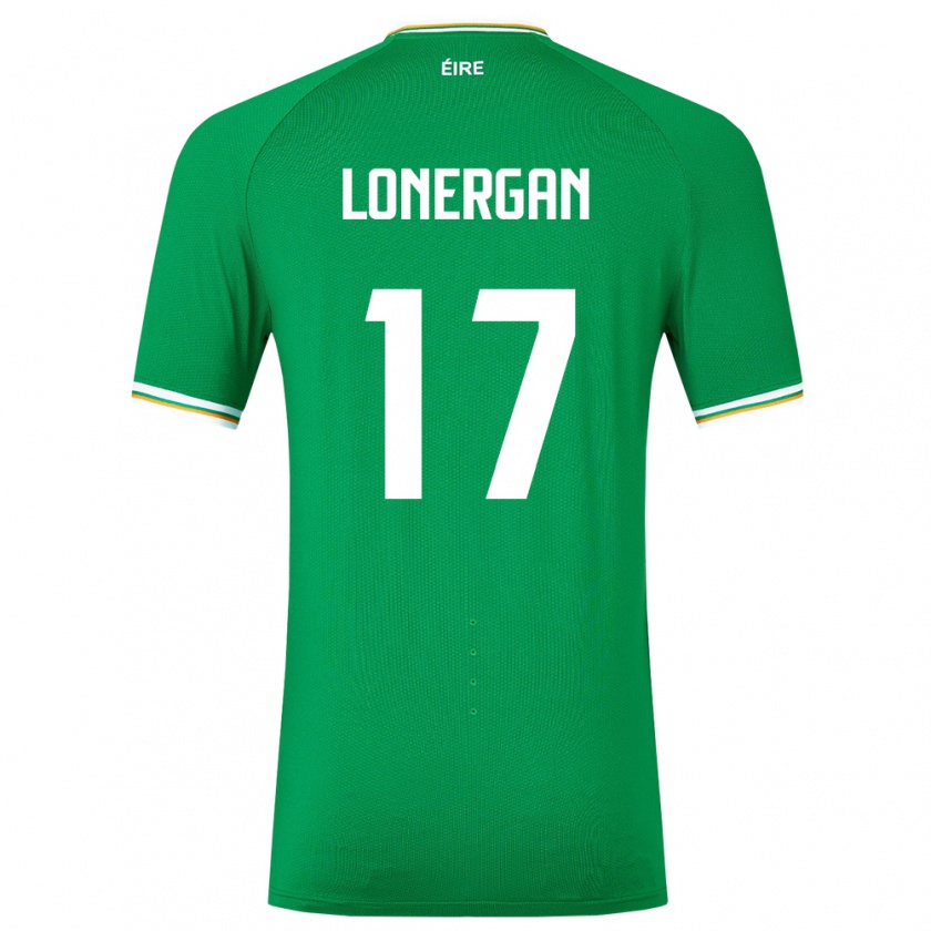 Kandiny Kinder Irische Tom Lonergan #17 Grün Heimtrikot Trikot 24-26 T-Shirt