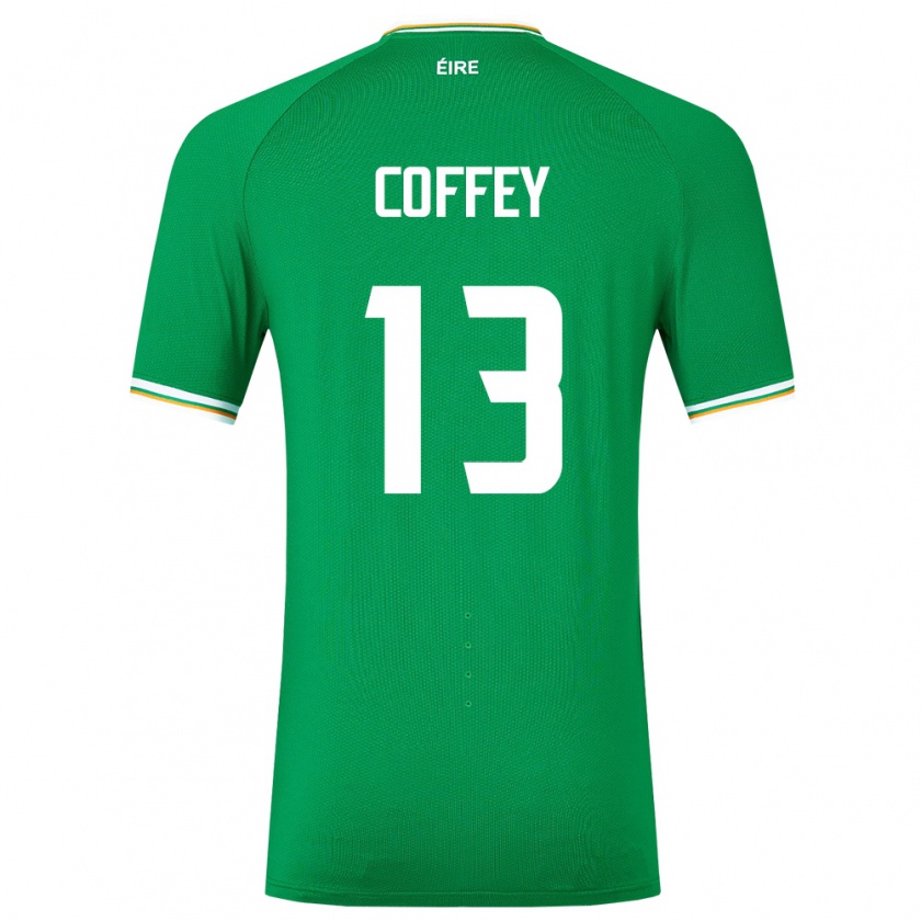 Kandiny Kinder Irische Fiachra Coffey #13 Grün Heimtrikot Trikot 24-26 T-Shirt