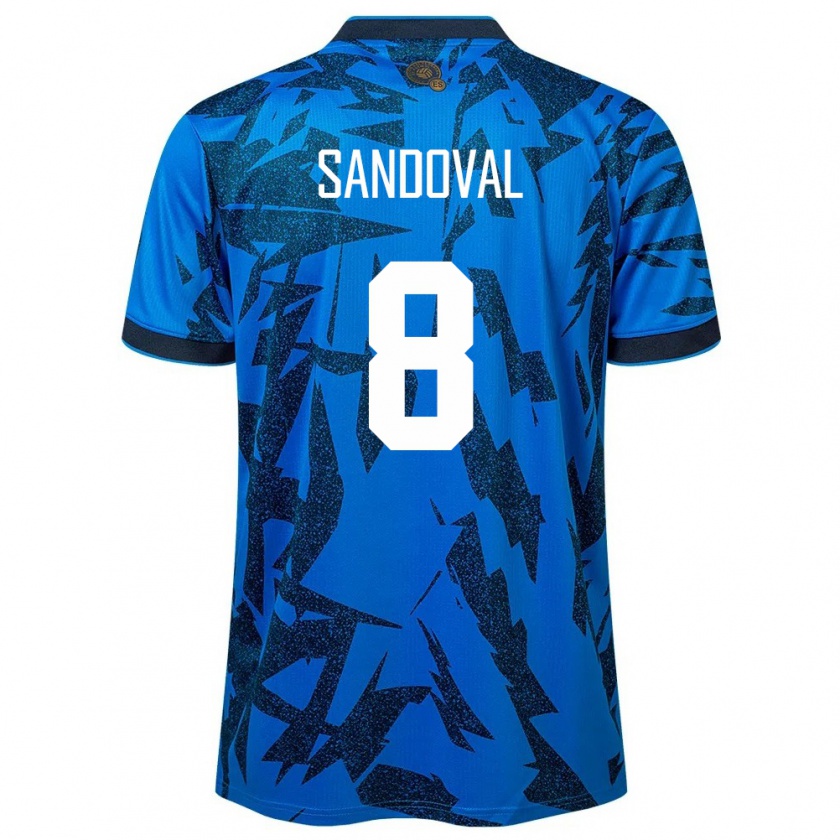 Kandiny Kinder El Salvador Emerson Sandoval #8 Blau Heimtrikot Trikot 24-26 T-Shirt