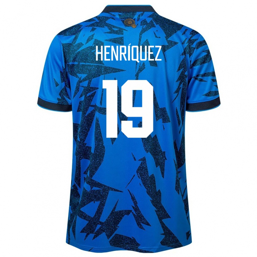 Kandiny Kinder El Salvador Alejandro Henríquez #19 Blau Heimtrikot Trikot 24-26 T-Shirt