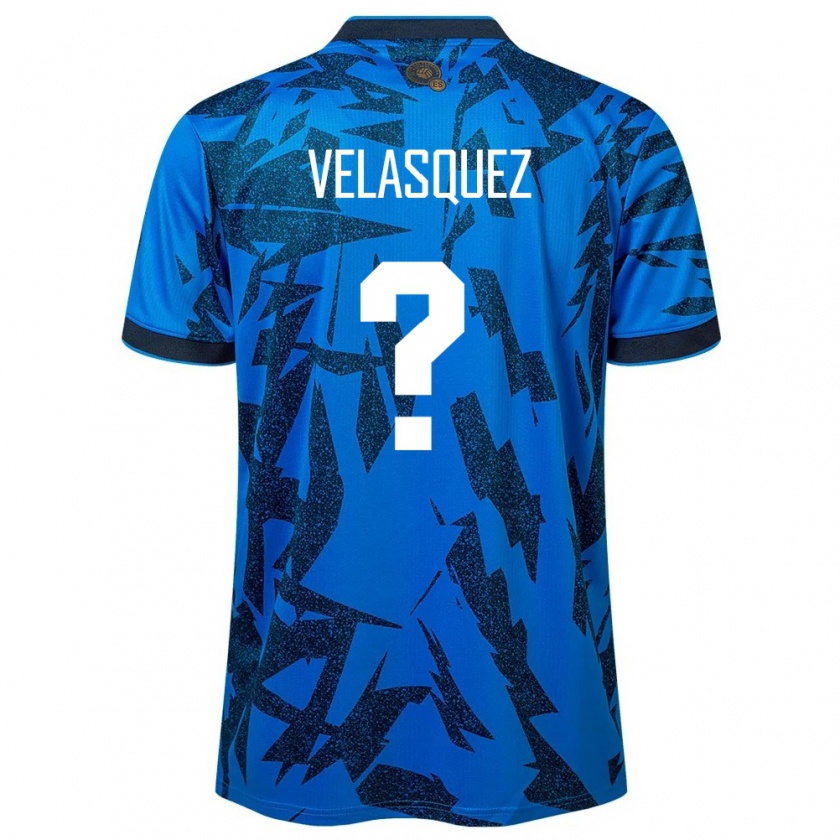 Kandiny Kinder El Salvador Jorge Velasquez #0 Blau Heimtrikot Trikot 24-26 T-Shirt