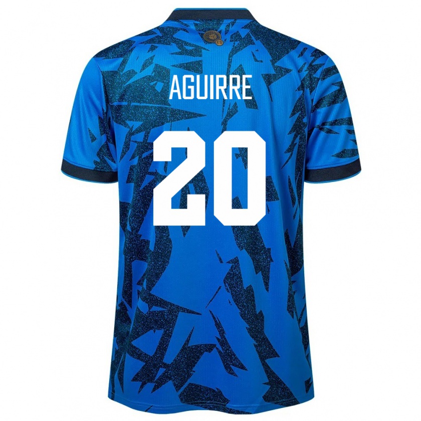 Kandiny Kinder El Salvador Jonathan Aguirre #20 Blau Heimtrikot Trikot 24-26 T-Shirt