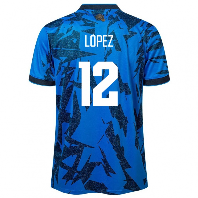 Kandiny Kinder El Salvador Abigaíl López #12 Blau Heimtrikot Trikot 24-26 T-Shirt