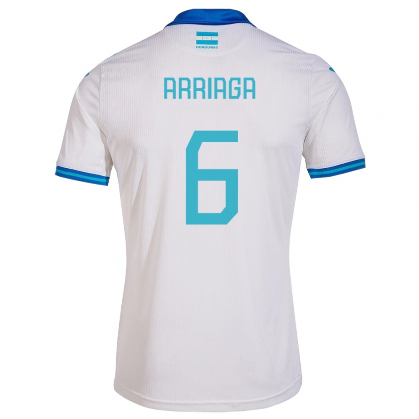 Kandiny Kinder Honduras Javier Arriaga #6 Weiß Heimtrikot Trikot 24-26 T-Shirt