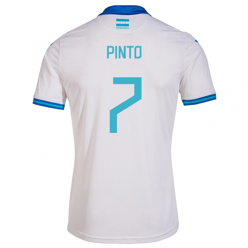 Kandiny Kinder Honduras José Pinto #7 Weiß Heimtrikot Trikot 24-26 T-Shirt