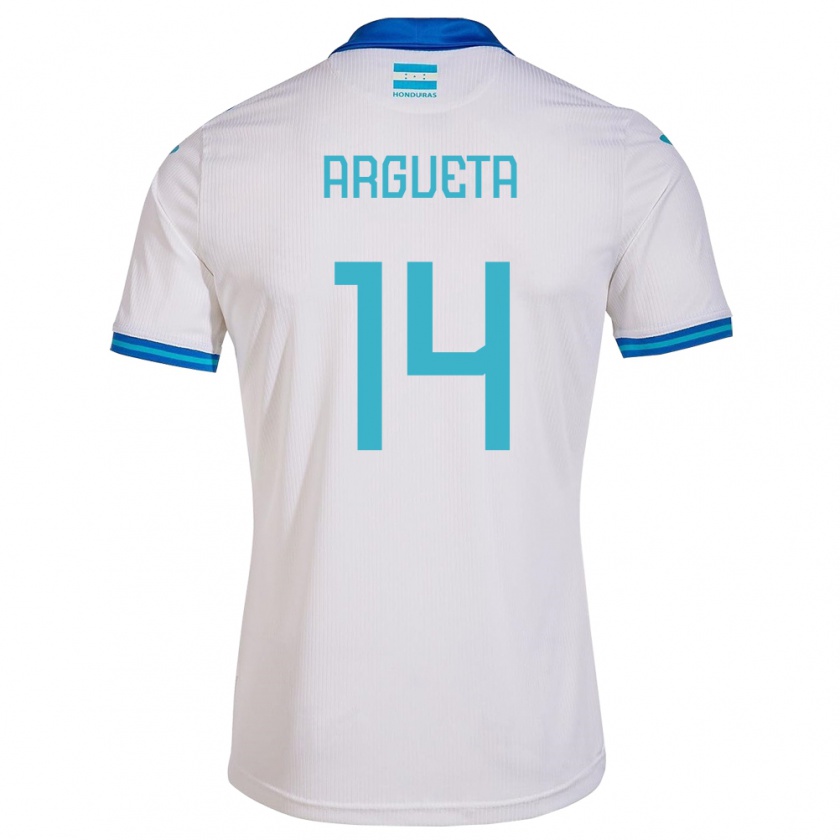 Kandiny Kinder Honduras Carlos Argueta #14 Weiß Heimtrikot Trikot 24-26 T-Shirt