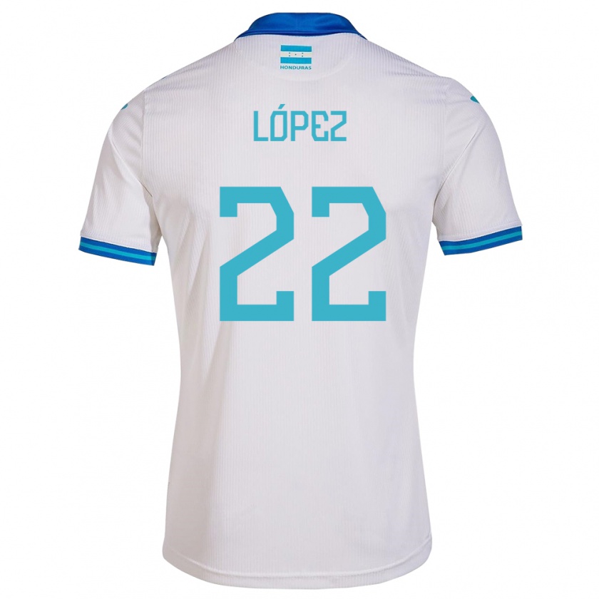 Kandiny Kinder Honduras Luis López #22 Weiß Heimtrikot Trikot 24-26 T-Shirt