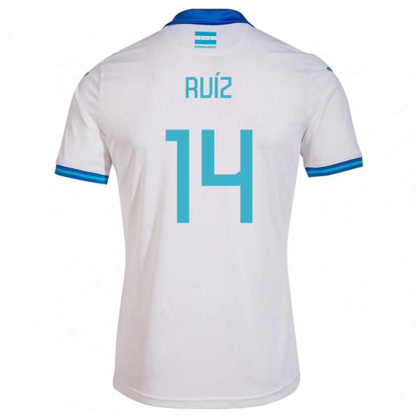 Kandiny Kinder Honduras David Ruíz #14 Weiß Heimtrikot Trikot 24-26 T-Shirt