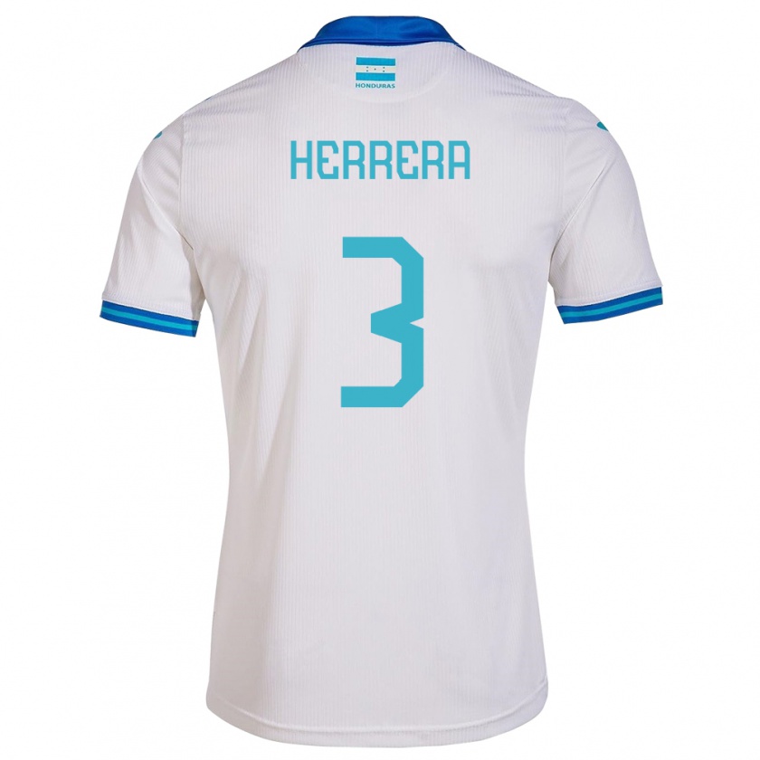 Kandiny Kinder Honduras David Herrera #3 Weiß Heimtrikot Trikot 24-26 T-Shirt