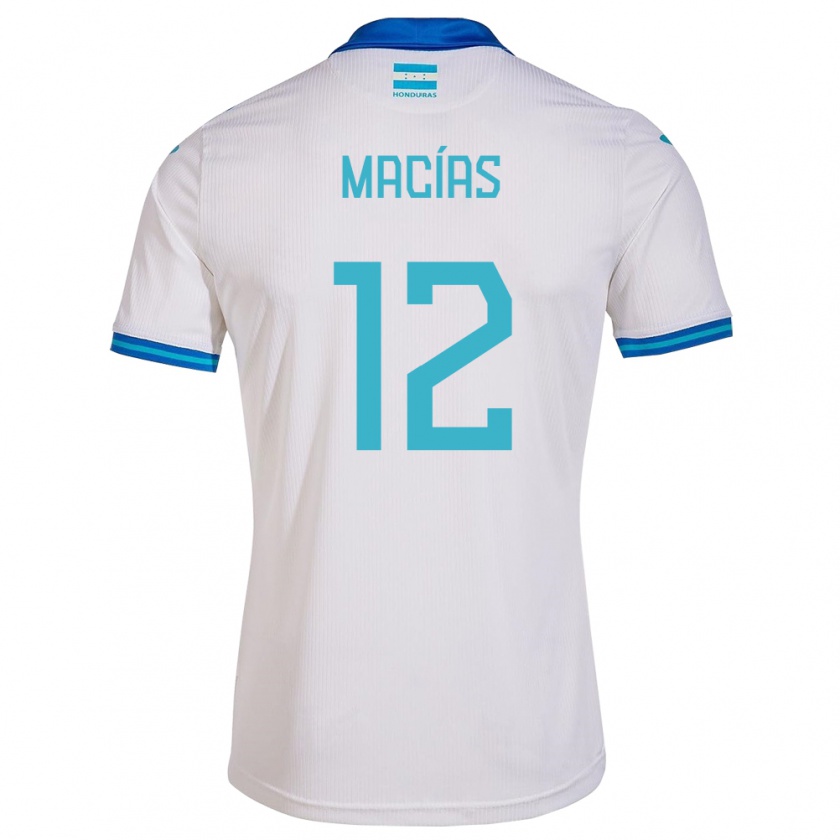 Kandiny Kinder Honduras Owen Macías #12 Weiß Heimtrikot Trikot 24-26 T-Shirt