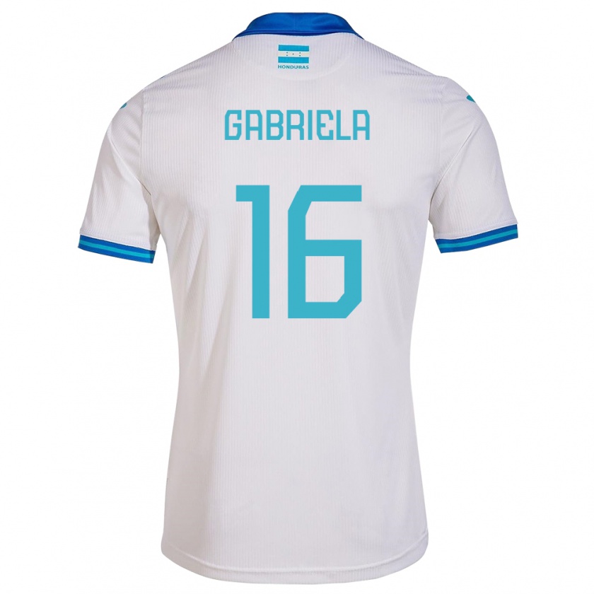 Kandiny Kinder Honduras Gabriela García #16 Weiß Heimtrikot Trikot 24-26 T-Shirt