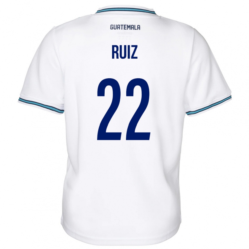 Kandiny Kinder Guatemala Kevin Ruiz #22 Weiß Heimtrikot Trikot 24-26 T-Shirt