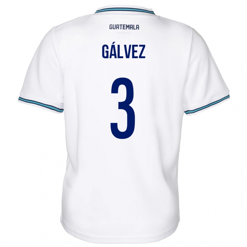 Kandiny Kinder Guatemala Fredy Gálvez #3 Weiß Heimtrikot Trikot 24-26 T-Shirt