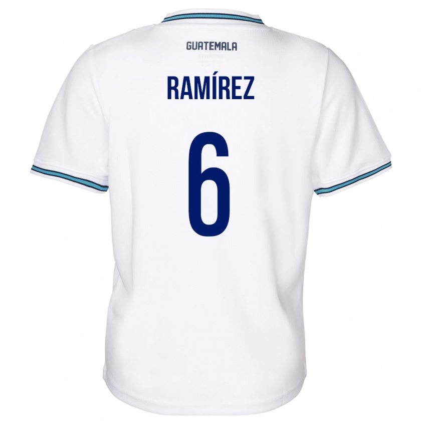 Kandiny Kinder Guatemala Kevin Ramírez #6 Weiß Heimtrikot Trikot 24-26 T-Shirt