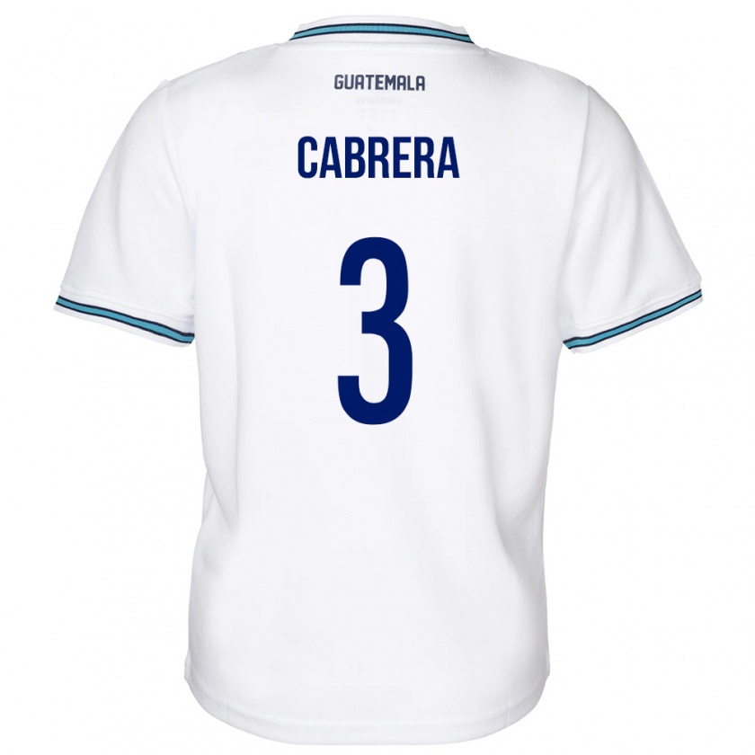 Kandiny Kinder Guatemala Gabriel Cabrera #3 Weiß Heimtrikot Trikot 24-26 T-Shirt