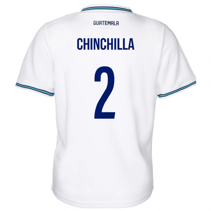 Kandiny Kinder Guatemala Nicolás Chinchilla #2 Weiß Heimtrikot Trikot 24-26 T-Shirt