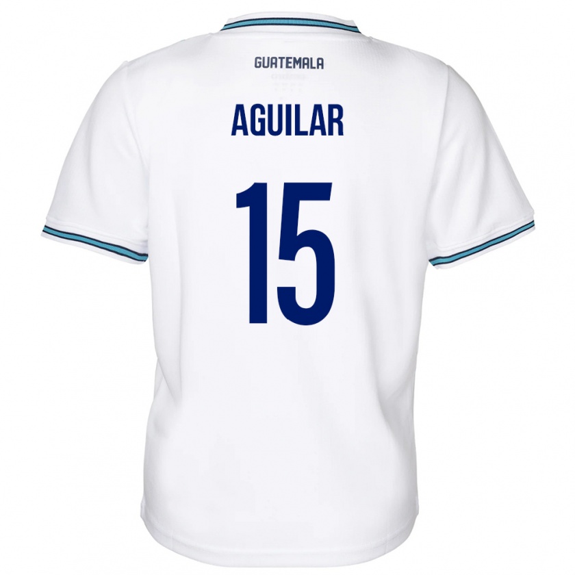 Kandiny Kinder Guatemala Carlos Aguilar #15 Weiß Heimtrikot Trikot 24-26 T-Shirt