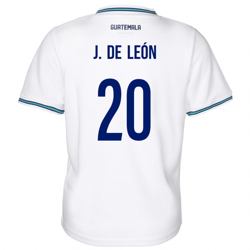 Kandiny Kinder Guatemala Jorge De León #20 Weiß Heimtrikot Trikot 24-26 T-Shirt