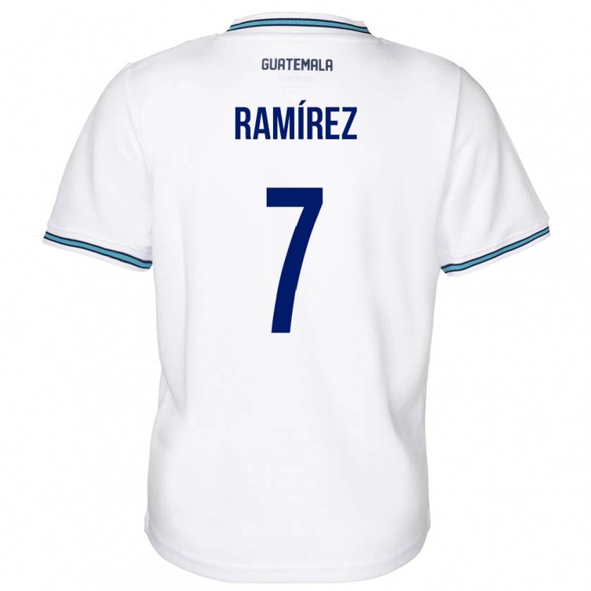 Kandiny Kinder Guatemala Leslie Ramírez #7 Weiß Heimtrikot Trikot 24-26 T-Shirt