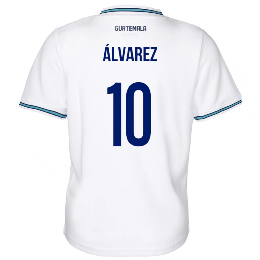 Kandiny Kinder Guatemala Andrea Álvarez #10 Weiß Heimtrikot Trikot 24-26 T-Shirt