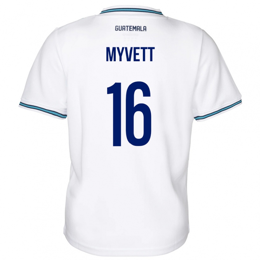 Kandiny Kinder Guatemala Jemery Myvett #16 Weiß Heimtrikot Trikot 24-26 T-Shirt