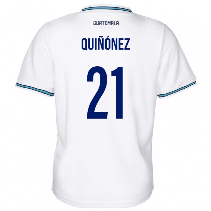 Kandiny Kinder Guatemala Andrea Quiñónez #21 Weiß Heimtrikot Trikot 24-26 T-Shirt