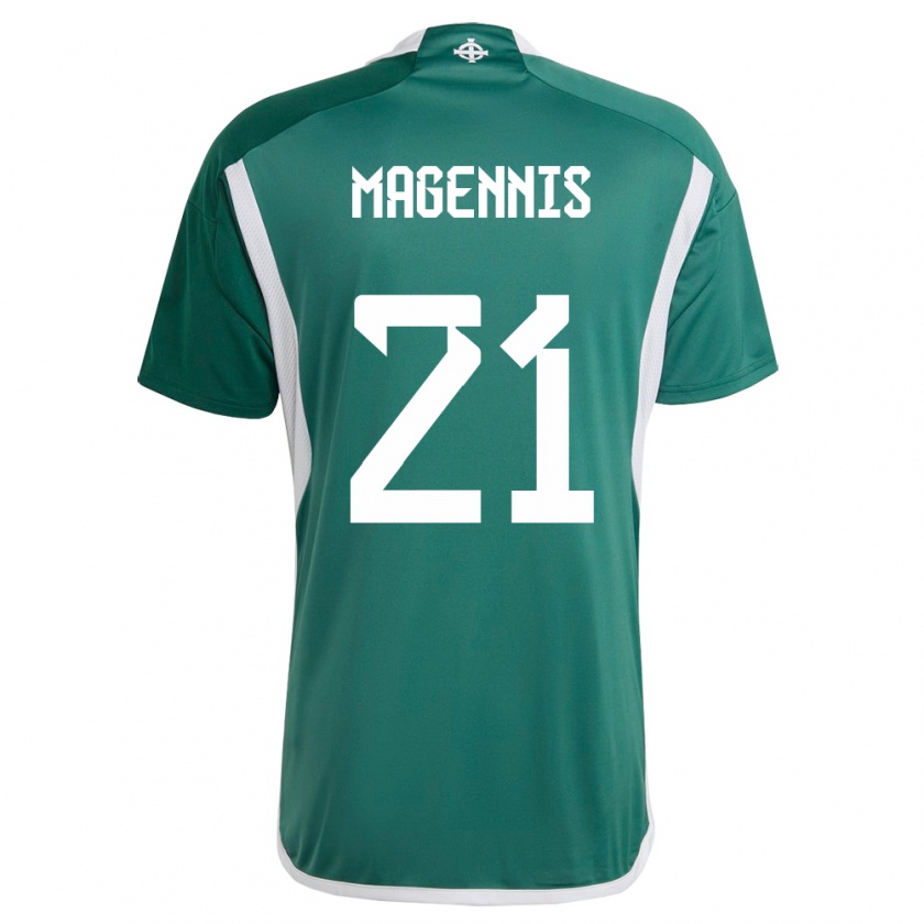 Kandiny Kinder Nordirland Josh Magennis #21 Grün Heimtrikot Trikot 24-26 T-Shirt