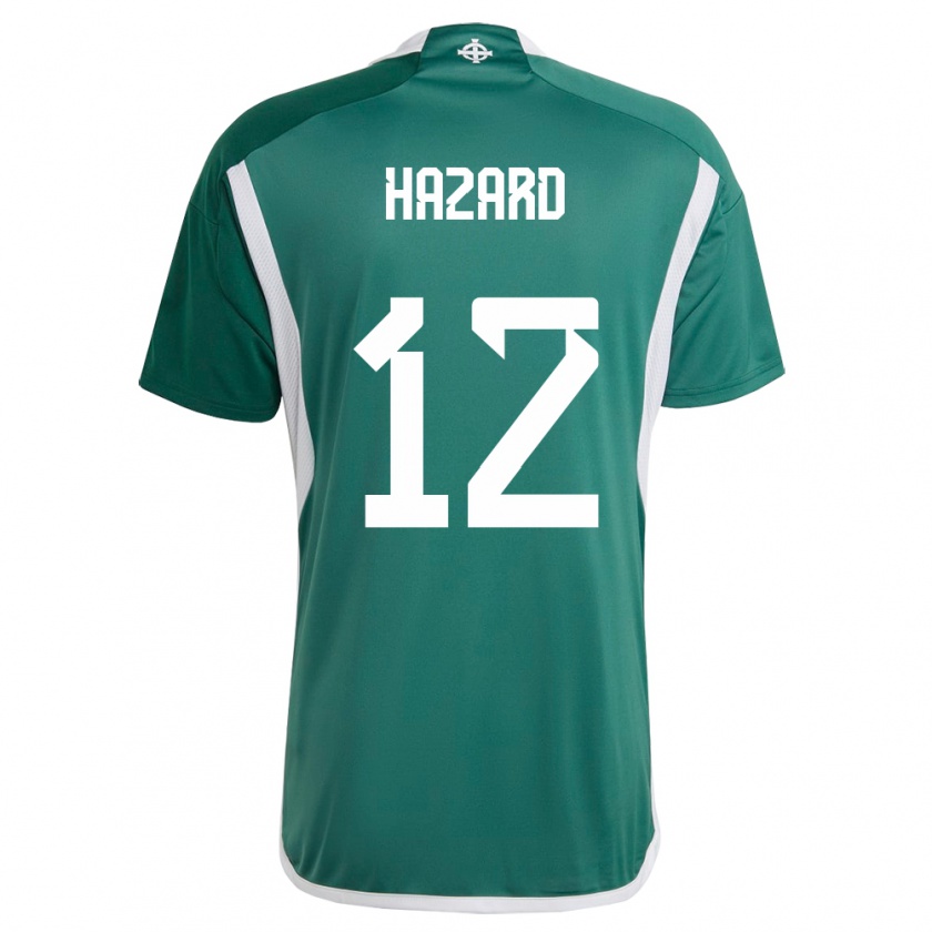 Kandiny Kinder Nordirland Conor Hazard #12 Grün Heimtrikot Trikot 24-26 T-Shirt