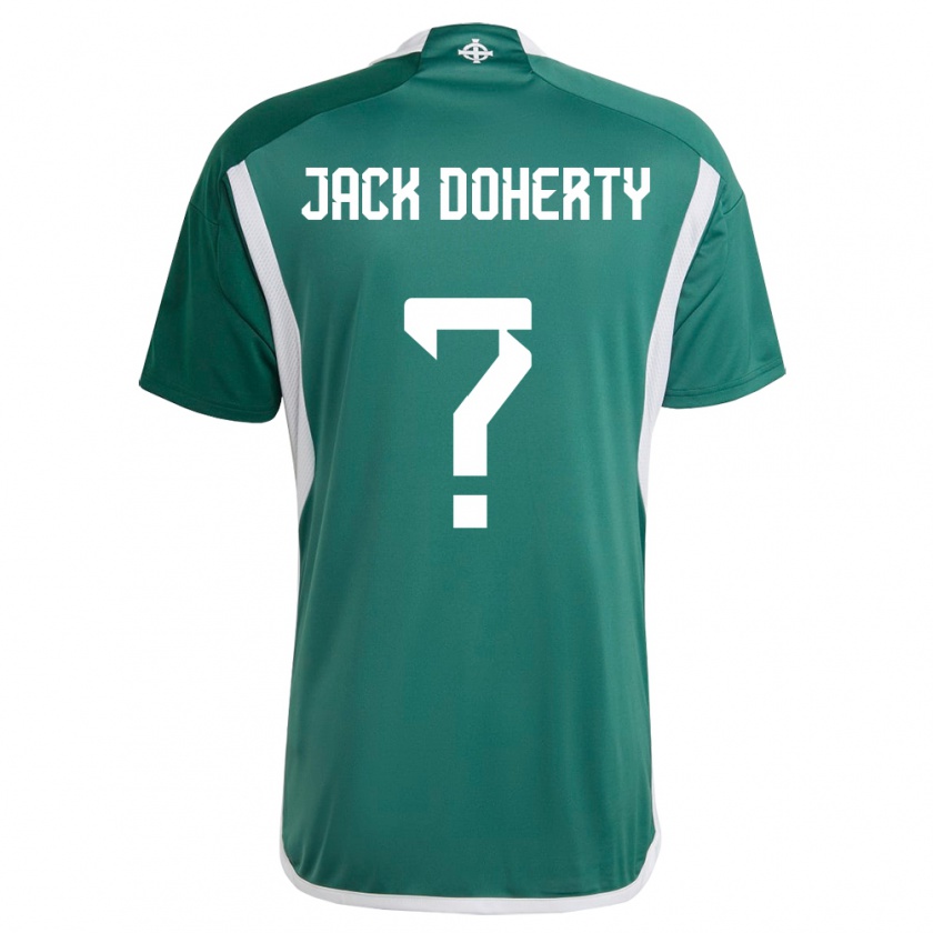 Kandiny Kinder Nordirland Jack Doherty #0 Grün Heimtrikot Trikot 24-26 T-Shirt