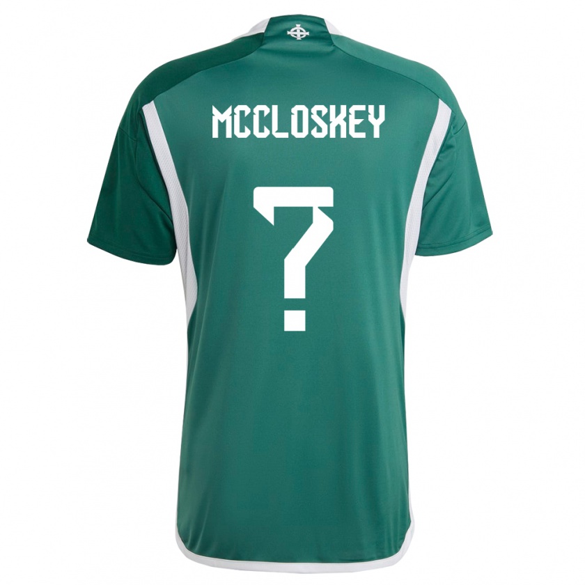 Kandiny Kinder Nordirland Darragh Mccloskey #0 Grün Heimtrikot Trikot 24-26 T-Shirt