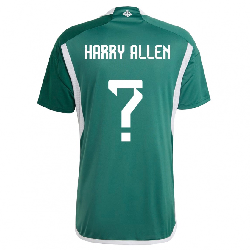 Kandiny Kinder Nordirland Harry Allen #0 Grün Heimtrikot Trikot 24-26 T-Shirt