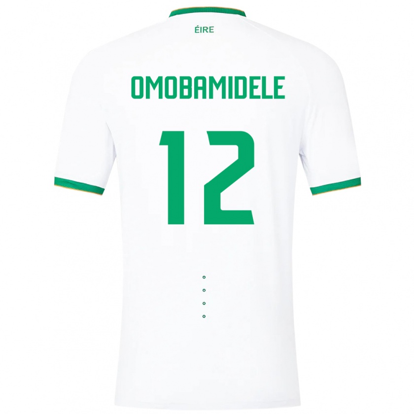 Kandiny Kinder Irische Andrew Omobamidele #12 Weiß Auswärtstrikot Trikot 24-26 T-Shirt