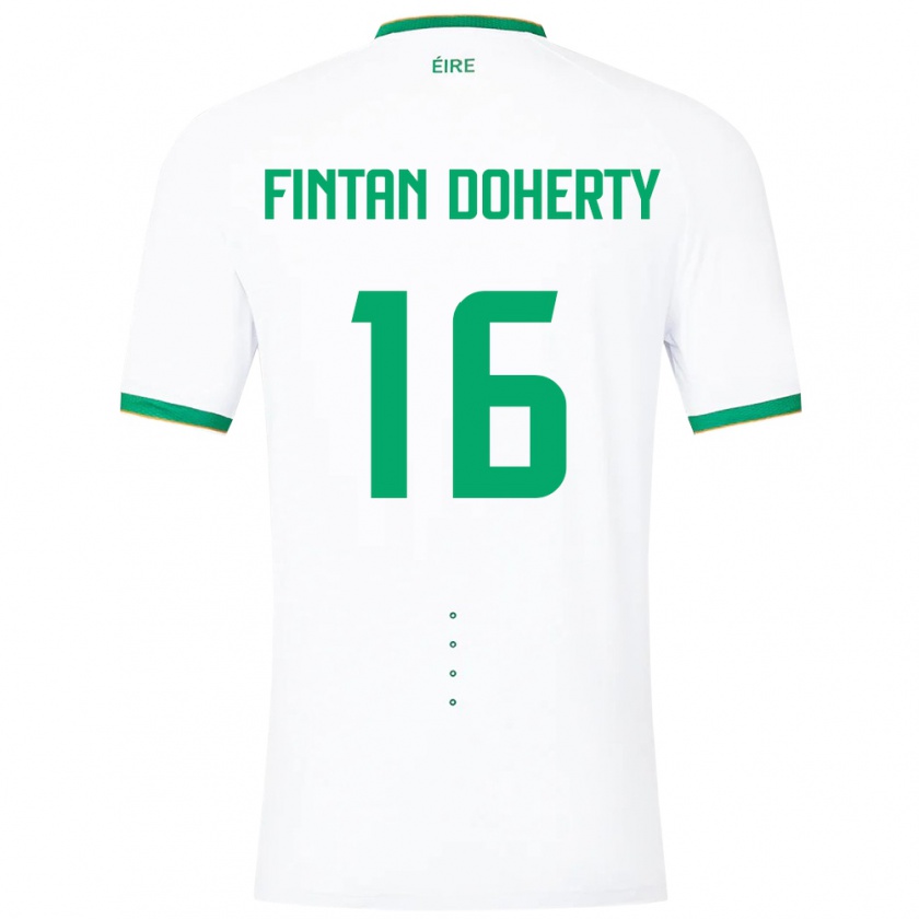 Kandiny Kinder Irische Fintan Doherty #16 Weiß Auswärtstrikot Trikot 24-26 T-Shirt