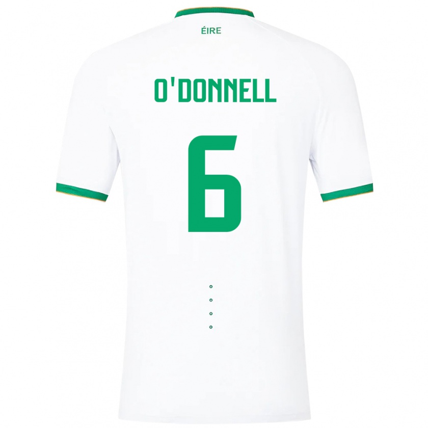 Kandiny Kinder Irische Luke O'donnell #6 Weiß Auswärtstrikot Trikot 24-26 T-Shirt