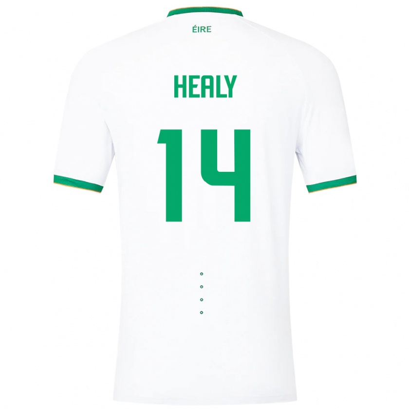 Kandiny Kinder Irische Freya Healy #14 Weiß Auswärtstrikot Trikot 24-26 T-Shirt