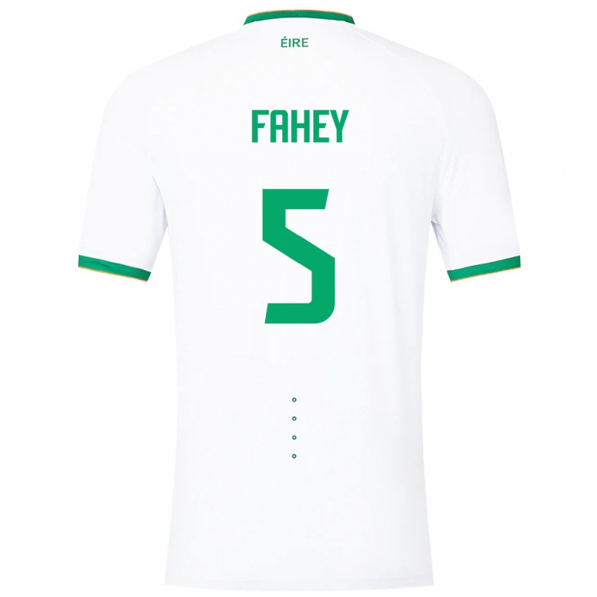 Kandiny Kinder Irische Niamh Fahey #5 Weiß Auswärtstrikot Trikot 24-26 T-Shirt