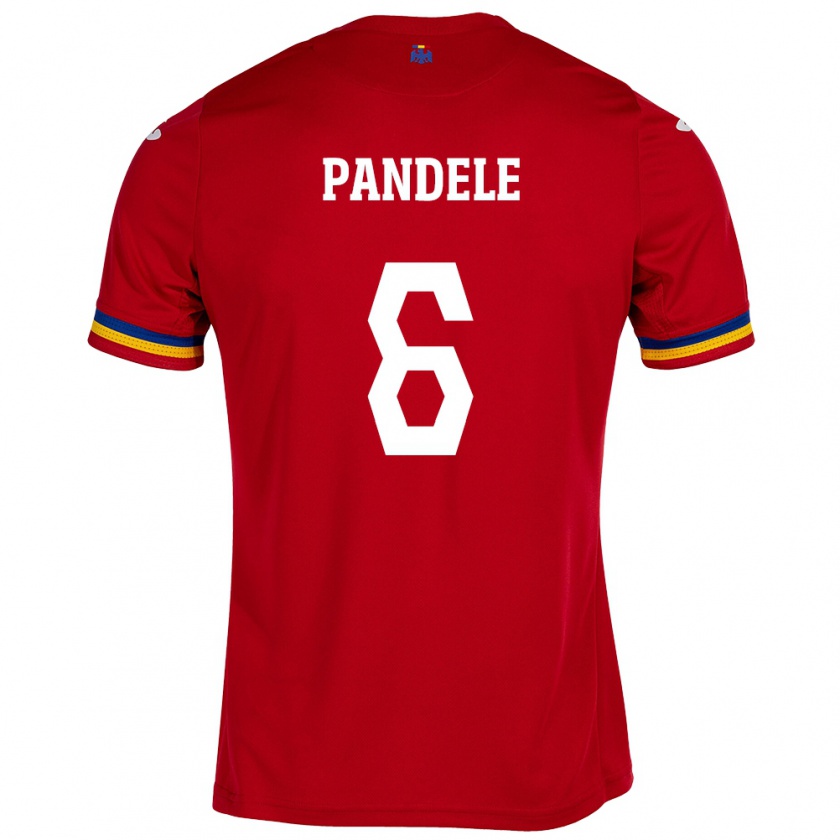 Kandiny Kinder Rumänische Andrei Pandele #6 Rot Auswärtstrikot Trikot 24-26 T-Shirt