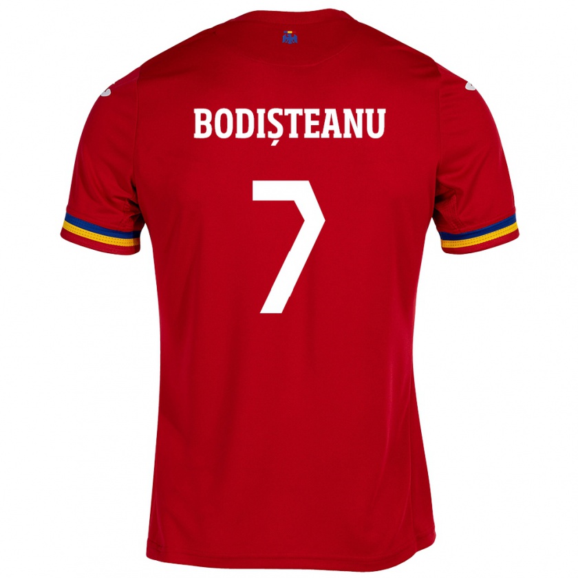 Kandiny Kinder Rumänische Ștefan Bodișteanu #7 Rot Auswärtstrikot Trikot 24-26 T-Shirt