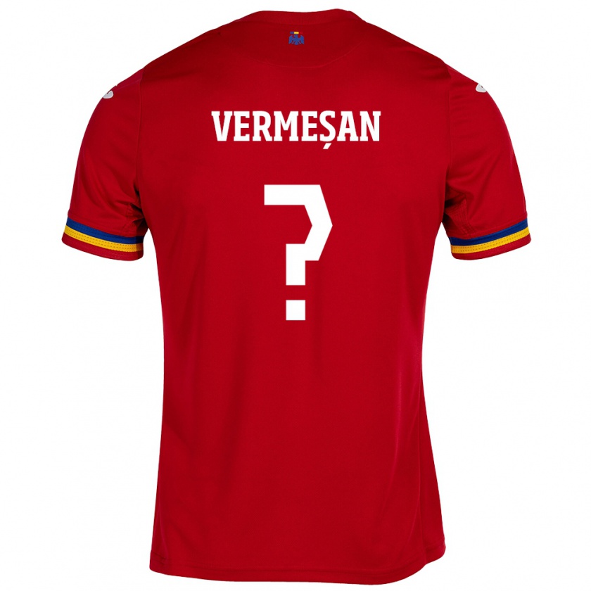 Kandiny Kinder Rumänische Ioan Vermeșan #0 Rot Auswärtstrikot Trikot 24-26 T-Shirt