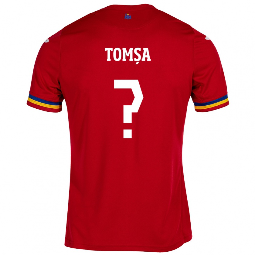 Kandiny Kinder Rumänische Troy Tomșa #0 Rot Auswärtstrikot Trikot 24-26 T-Shirt