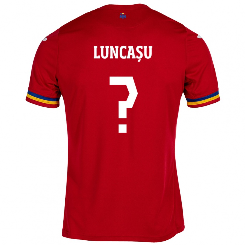 Kandiny Kinder Rumänische Daniele Luncașu #0 Rot Auswärtstrikot Trikot 24-26 T-Shirt