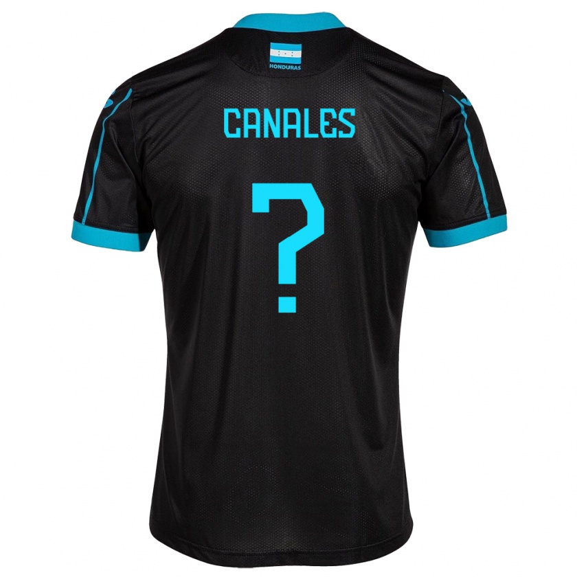 Kandiny Kinder Honduras Cristian Canales #0 Schwarz Auswärtstrikot Trikot 24-26 T-Shirt