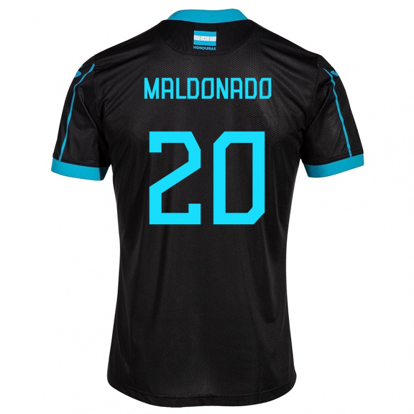 Kandiny Kinder Honduras Alessandro Maldonado #20 Schwarz Auswärtstrikot Trikot 24-26 T-Shirt