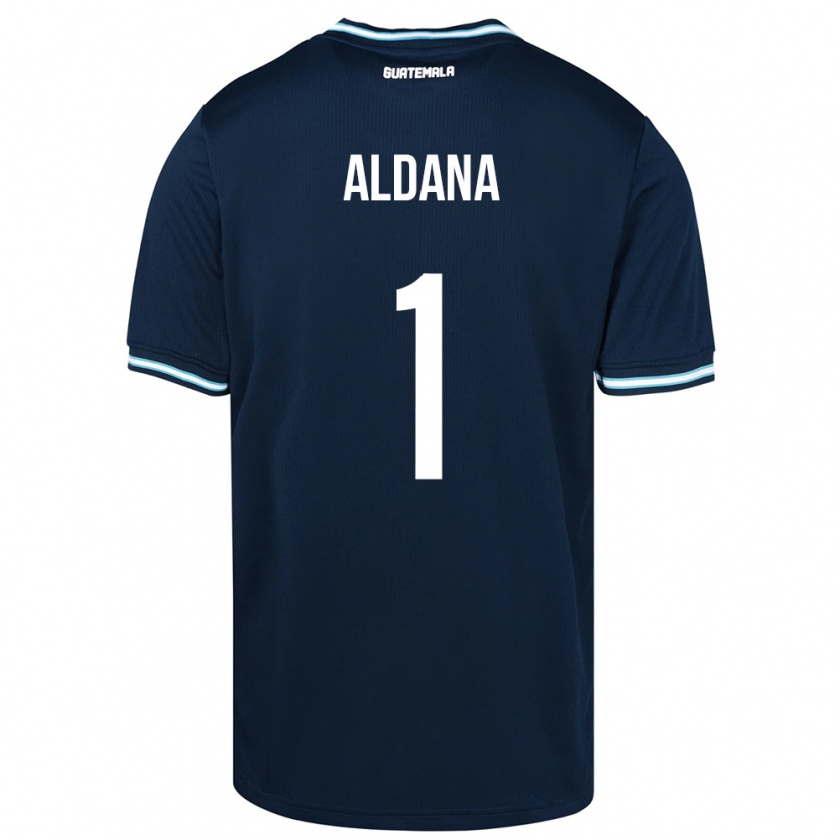 Kandiny Kinder Guatemala David Aldana #1 Blau Auswärtstrikot Trikot 24-26 T-Shirt