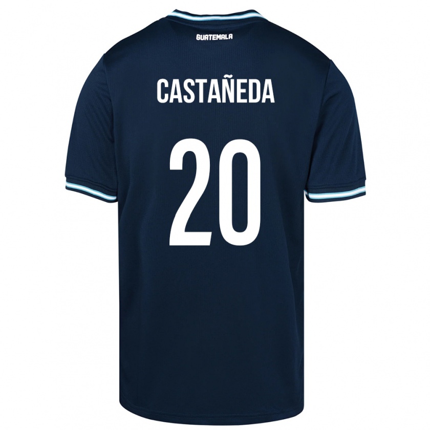 Kandiny Kinder Guatemala Brayam Castañeda #20 Blau Auswärtstrikot Trikot 24-26 T-Shirt